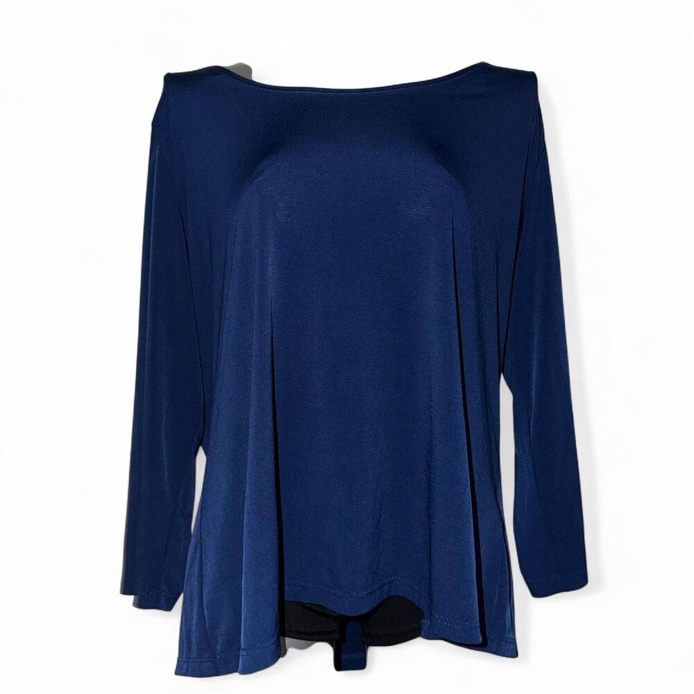Slinky Brand Women's Blue and Navy blouse